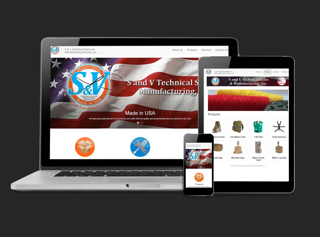 S and V Tech Website Design